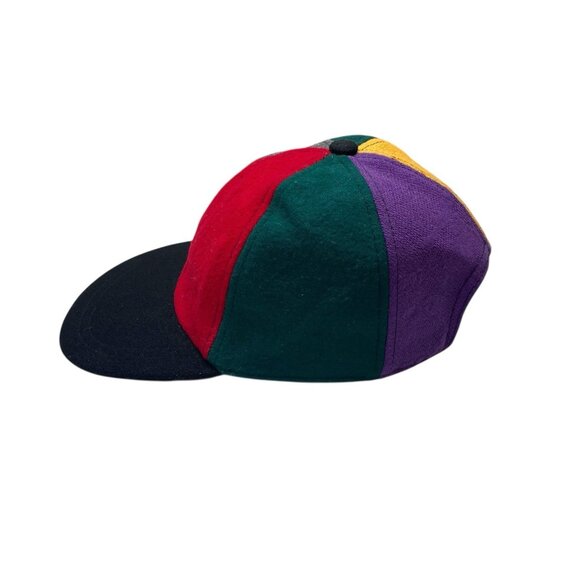 VTG Eastern Accessories Wool Blend Multi Color Colorblock Hat Elastic Strap READ - Picture 4 of 11